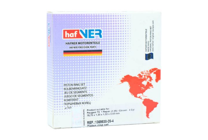 رینگ پیستون پژو 206 تیپ 5 تعمیر اول هافنر